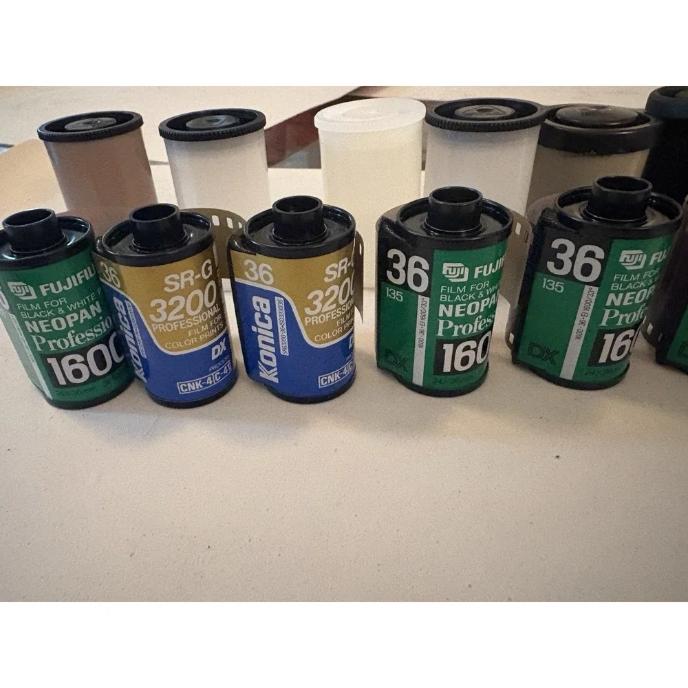 Rare Expired High-Speed 35mm Film Lot - Konica SR-G 3200 & Fuji Neopan 1600 Pro